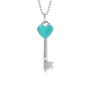 Tiffany & Co Heart Key Pendant Necklace